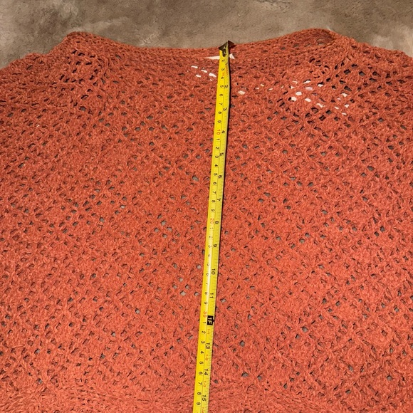 Jessica Simpson Open Knit Poncho Sweater Cropped SweaterMauve Size Med - Picture 5 of 11